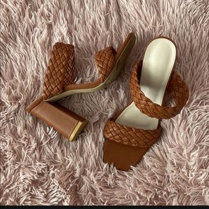 Braided Brown Heels